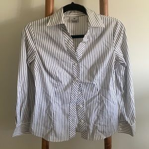 Black and white stripe blouse